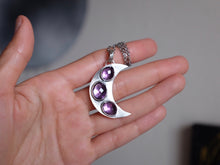 Load image into Gallery viewer, High Priestess Triple Amethyst Pendant - Celtic

