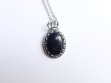 Load image into Gallery viewer, Oval Blue Goldstone Pendant
