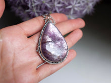 Load image into Gallery viewer, Gem Lepidolite Statement Pendant
