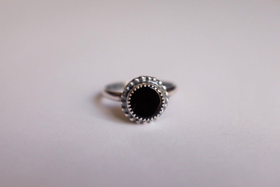 Size 10 Black Tourmaline Ring