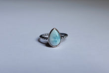 Load image into Gallery viewer, Size 9 pear shaped Larimar ring
