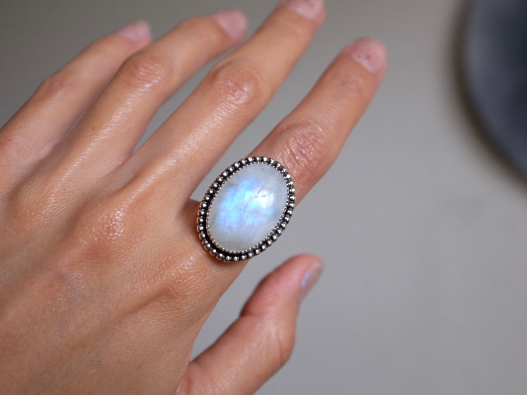 Size 7 Moonstone Statement ring