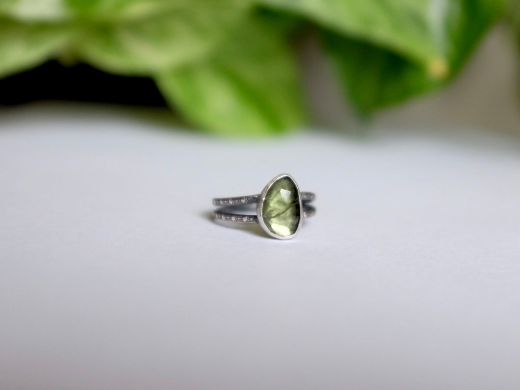 Size 9 Moldavite Ring