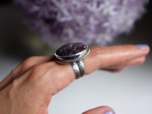 Load image into Gallery viewer, Size 7.75 Lepidolite Statement Ring
