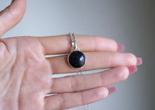 Load image into Gallery viewer, Round Blue Goldstone Pendant
