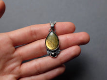 Load image into Gallery viewer, Golden Labradorite and Shungite Amulet
