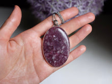 Load image into Gallery viewer, Oval Lepidolite Statement Pendant

