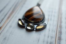 Load image into Gallery viewer, Tiger&#39;s Eye and Citrine Solar Plexus Pendant
