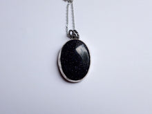 Load image into Gallery viewer, Blue Goldstone Pendant Stars
