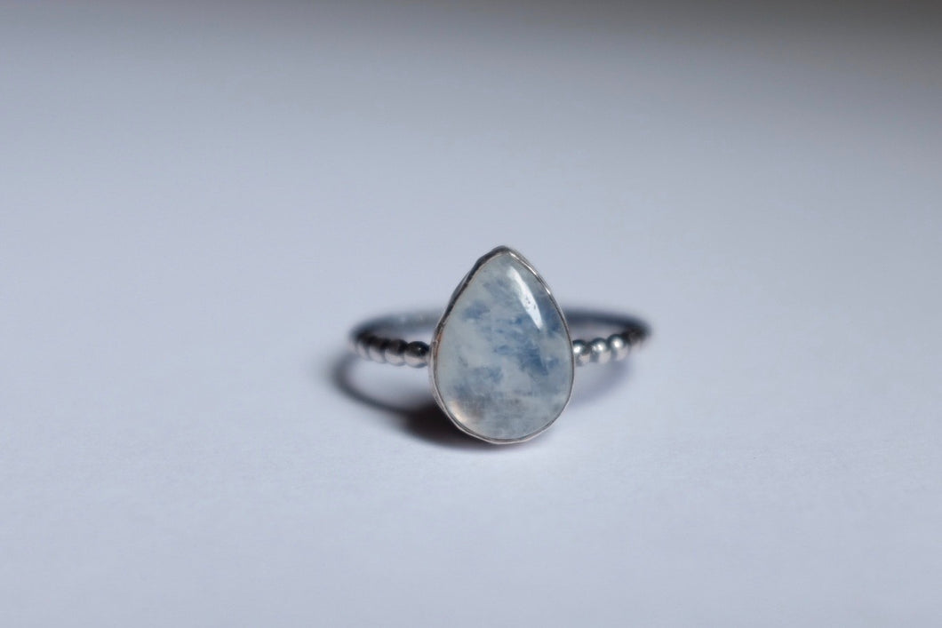 Size 12.5 pear shaped Moonstone ring