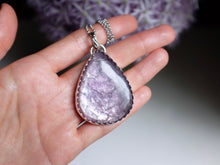 Load image into Gallery viewer, Pear Shaped Gem Lepidolite Pendant
