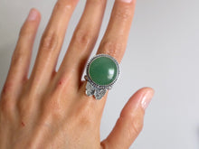 Load image into Gallery viewer, Size 8.5 Aventurine Butterfly Ring
