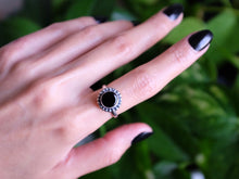 Load image into Gallery viewer, Size 7.75 Black Tourmaline Ring
