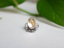 Load image into Gallery viewer, Size 7.75 Citrine Triple Star Ring
