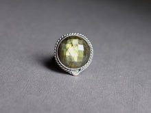 Load image into Gallery viewer, Size 8 Faceted Labradorite ring
