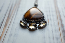 Load image into Gallery viewer, Tiger&#39;s Eye and Citrine Solar Plexus Pendant 2
