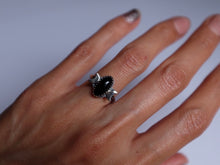 Load image into Gallery viewer, Size 5 Triple Moon Goddess Onyx ring
