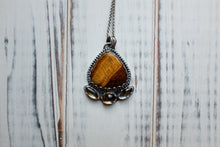 Load image into Gallery viewer, Tiger&#39;s Eye and Citrine Solar Plexus Pendant 2
