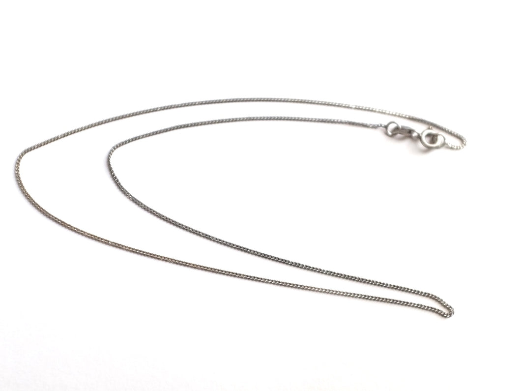 Oxidized Sterling Silver Curb Chain